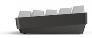 Shopniverse Vertical Keyboard Layout - Compact design with premium keycaps and orange accent keys